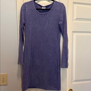 Purple Long Sleeve Dress